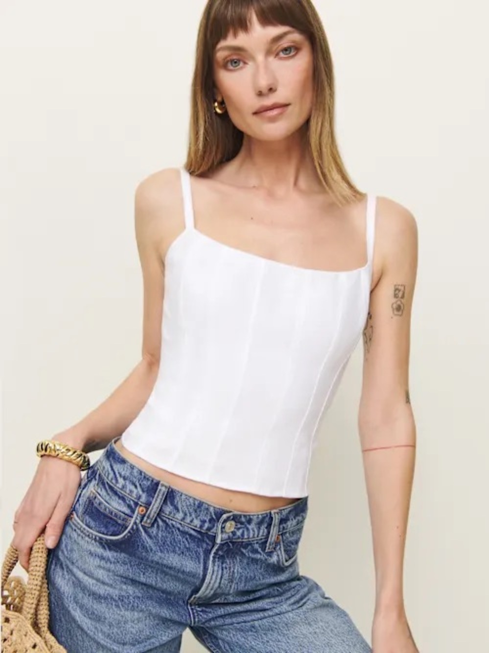 Reformation Hattie Linen Top